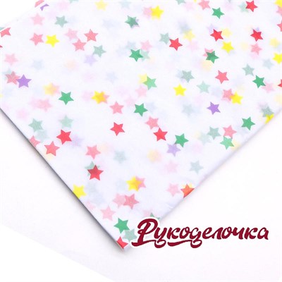 Бумага ТИШЬЮ 35*50см 10 листов Цветные звёзды 12552 - фото 7929