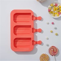Форма для мороженого «Эскимо макси», 3 ячейки, цвет МИКС