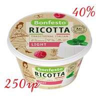 Сыр сливочный Bonfesto Ricotta light 40% 250г