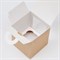 8196 Коробка 1 кап 9,2*9,2*11,1см Крафт окно 8196 - фото 5750